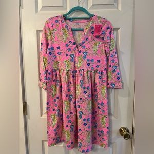 Lilly Pulitzer Loran Dress in Prosecco Pink Tigress Garden Print
